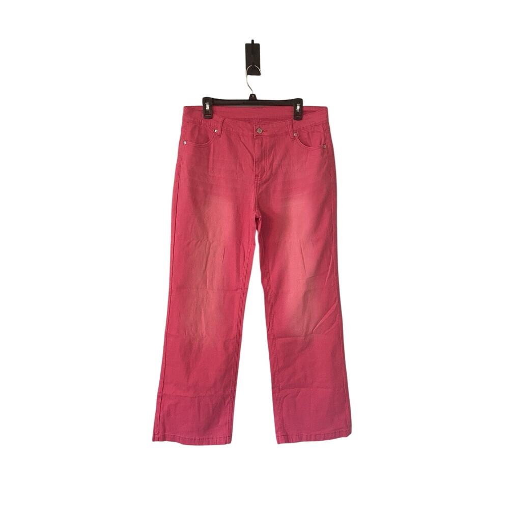 Women’s Pink XL Faded Wide Leg Jeans - Size 32x31
